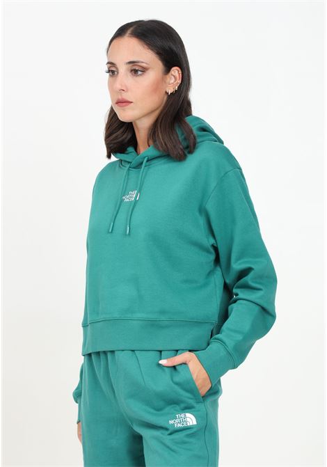 Felpa con cappuccio Essential Crop verde da donna THE NORTH FACE | NF0A89EXNL11.